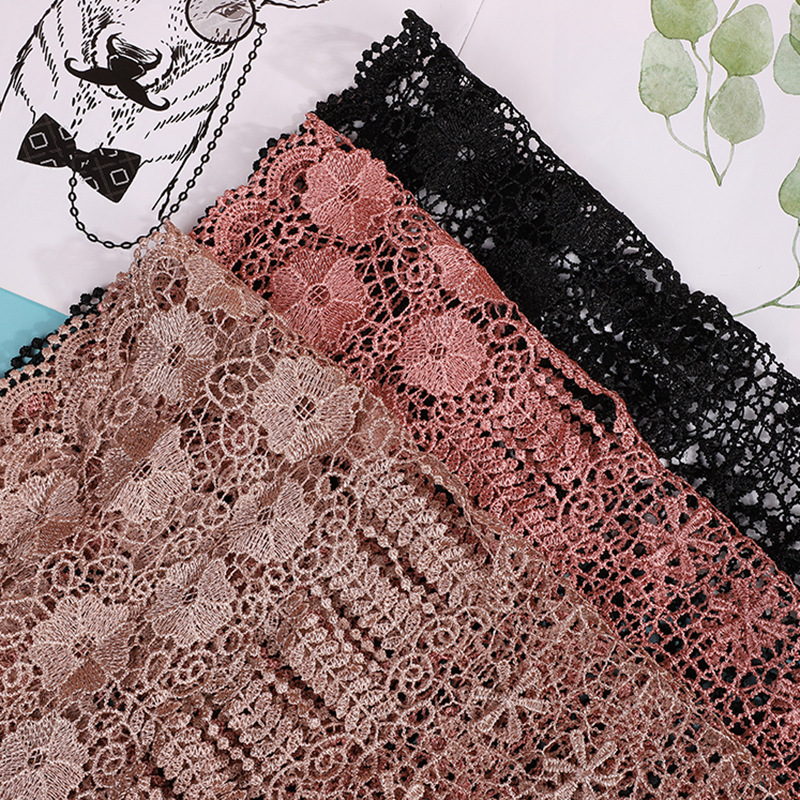 Fine Embroidery Lace Wavy Lace Muslim Hat Large Barcode Polyester Water Soluble Hollow Lace Garment Accessories Specification drawing