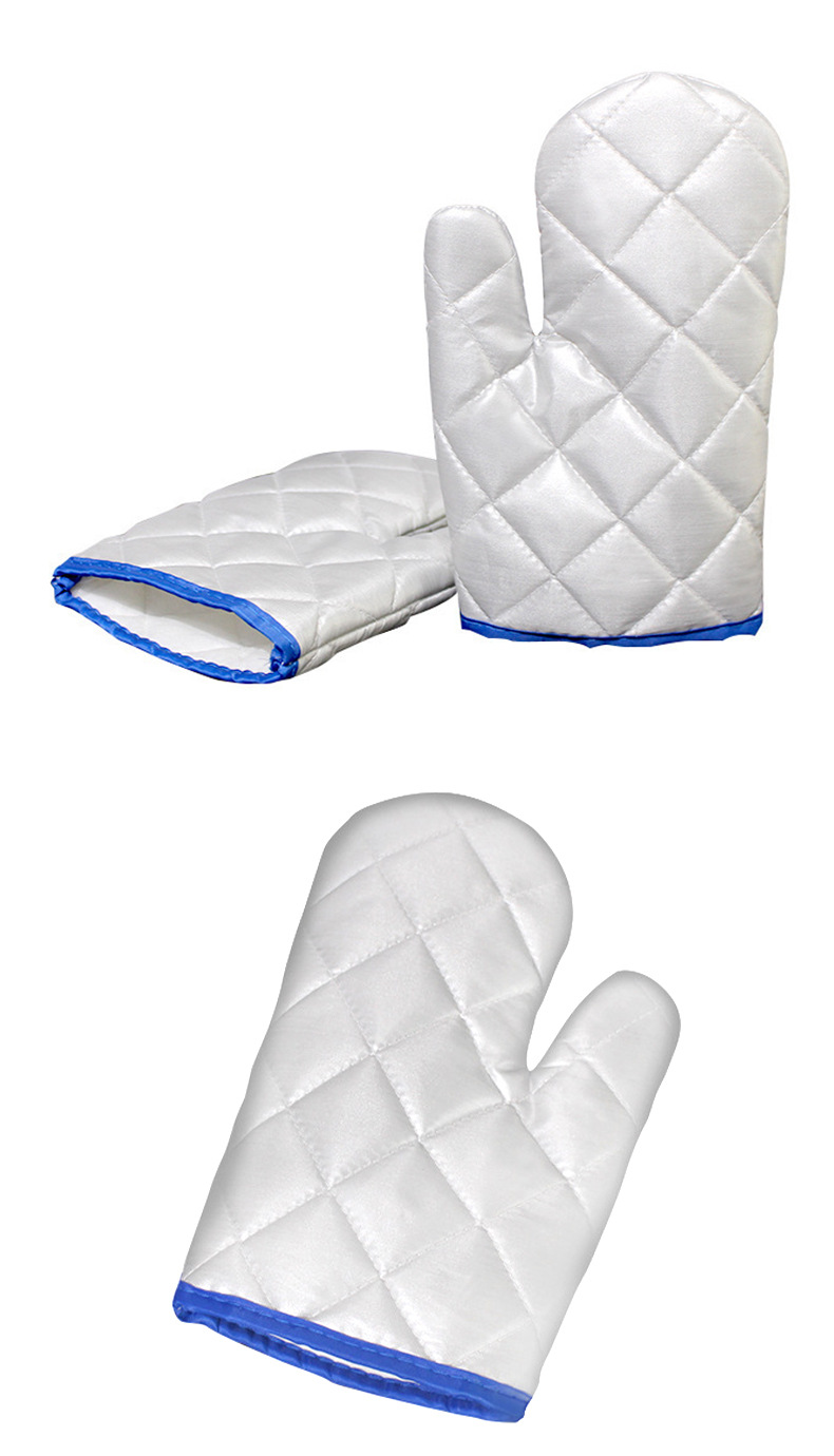 Inicio cocinas hornos guantes de plata para hornear microondas paño de algodón engrosado guantes térmicos resistentes a altas temperaturas pic 11
