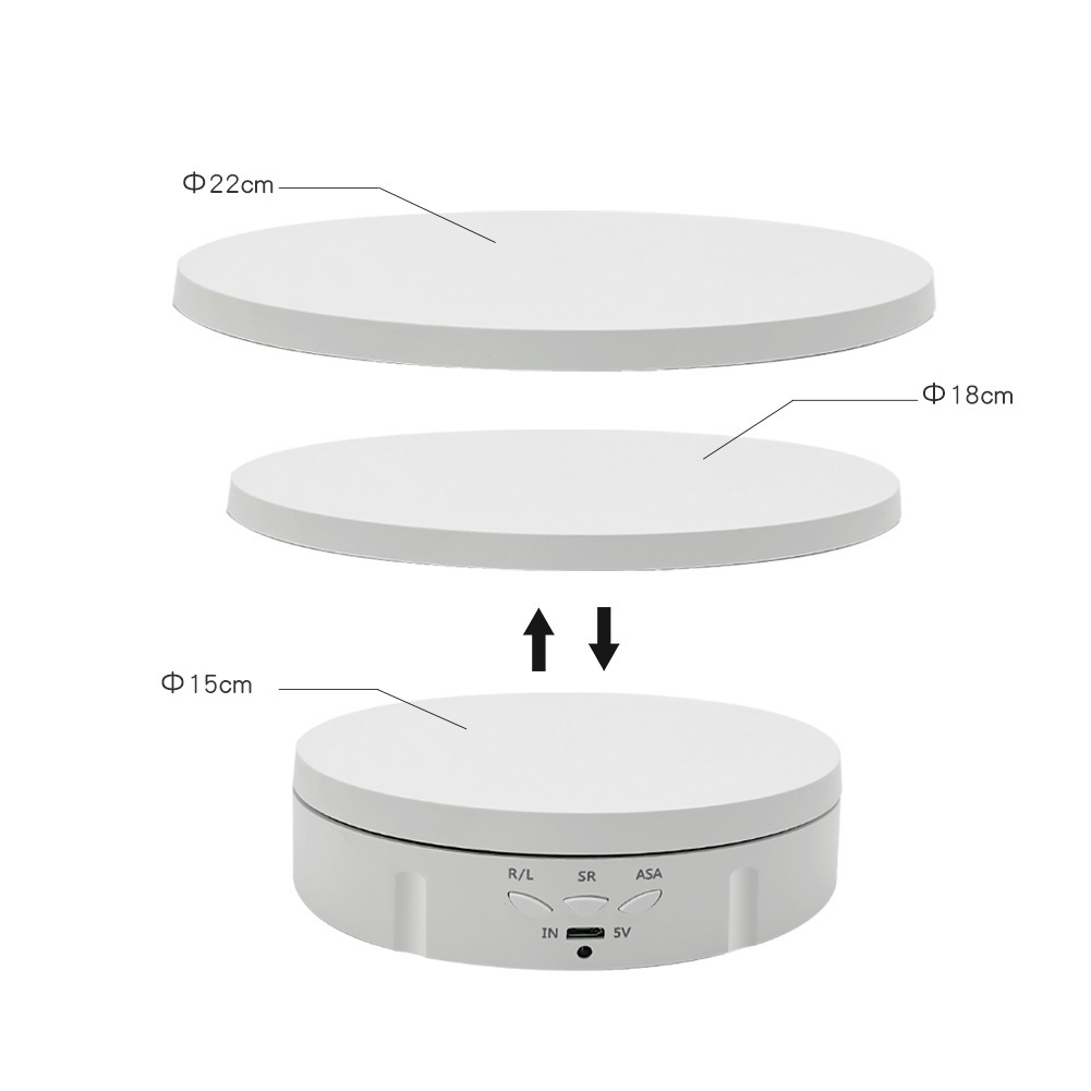 Manufacturers Directly Powered Rotating Table Jewelry Rotating Display Table Live Rotating Table Cosmetics Stand Combination Base Remote Control Item Picture