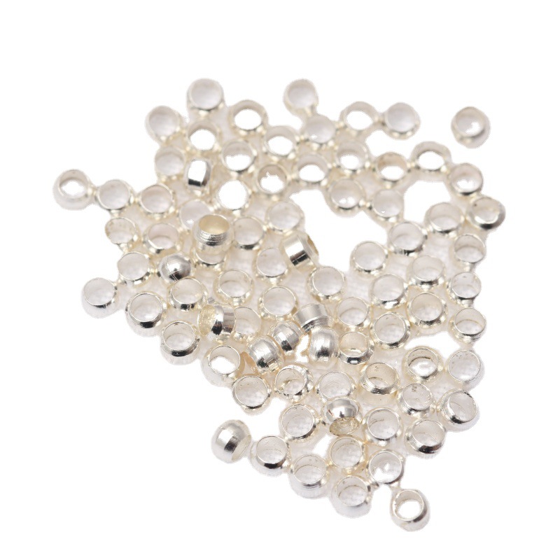 Clamp Flat Positioning Finishing Diy Beading Material 2.0Mm Color Preserving Pure Copper Positioning Bead Fixed Bead Bead Manufacturers Direct Sales Item Picture