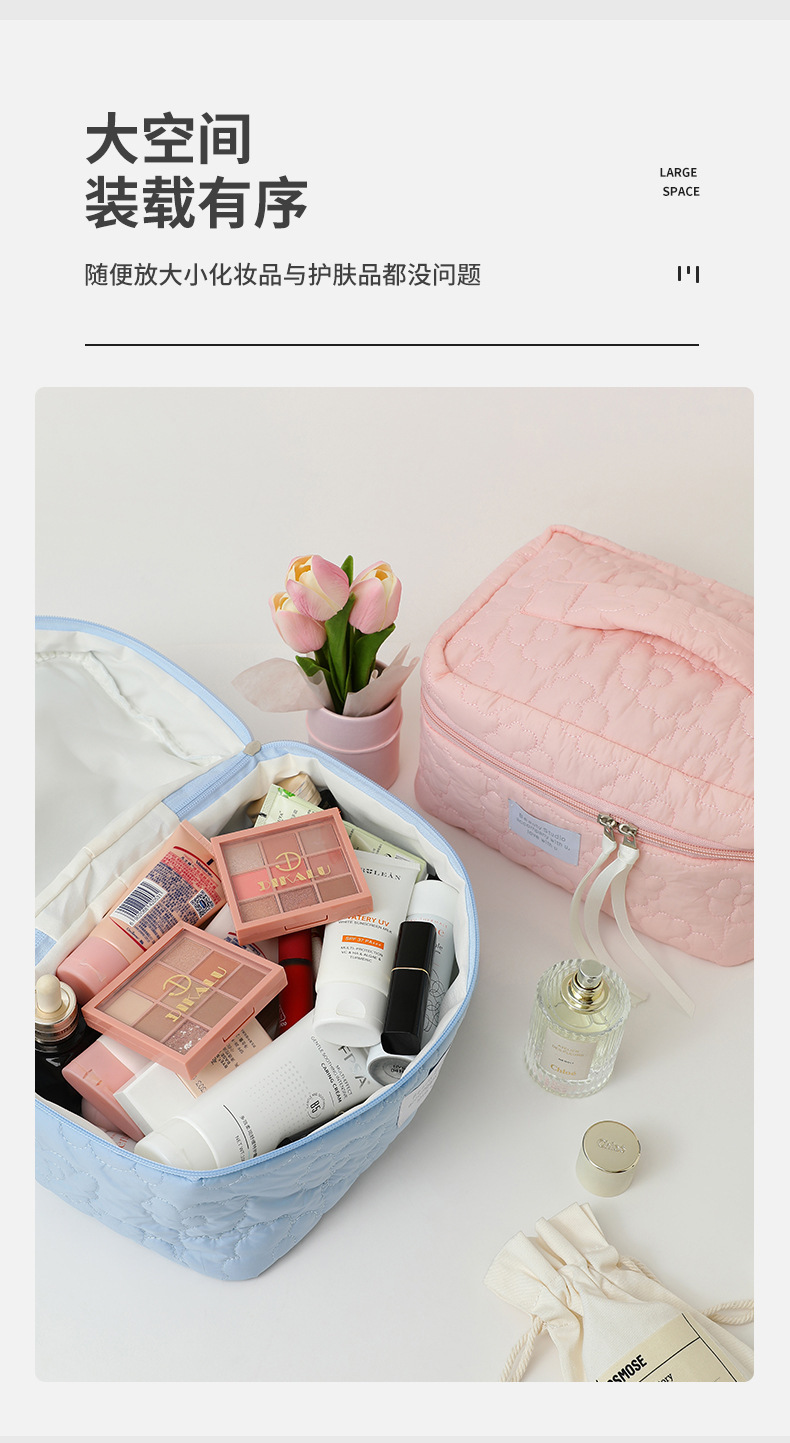 云朵化妆包简约大容量便携式手提收纳包旅行口红化妆品洗漱包详情8