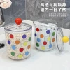 Tea cans, dried fruit cans, kitchen storage boxes, water ripple dot seal cans, transparent LIDS, household food storage cans Specification image