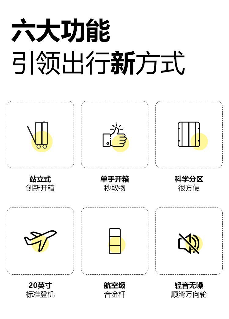 商务行李箱20寸登机箱18前置开口旅行箱女男拉杆箱万向轮密码箱子详情4