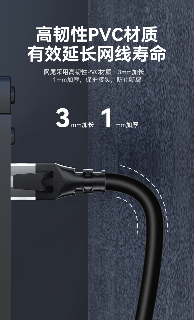 In-stock cat6A Gigabit network cable, CAT6A computer patch cord, Category 6 26AWG finished product, all inspected and passed Fluke network cable pic 18