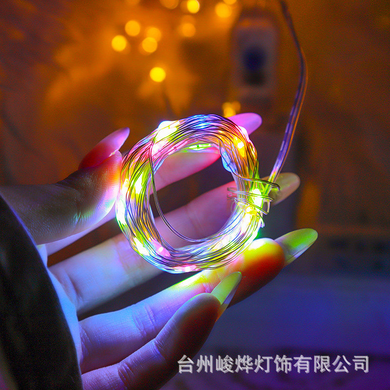 网红爆款LED铜线灯串USB铜线装饰气球灯圣诞节日房间装饰led灯串