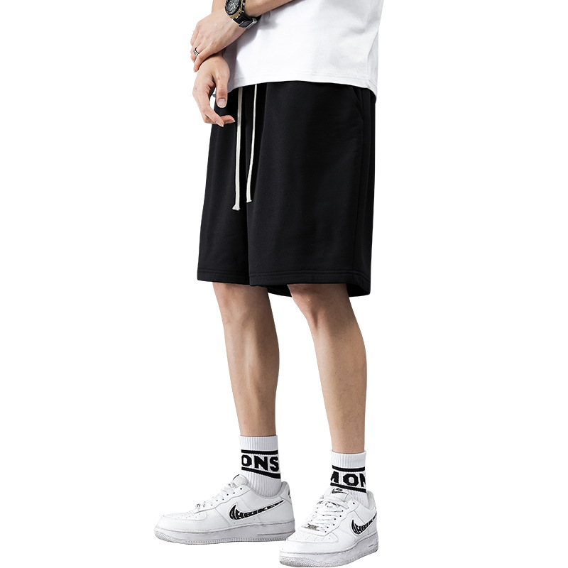 Short pants, men's summer trend, loose solid color men's casual pants, sportswear pants, cappels, large size, thin style, ins Hong Kong style Item Picture