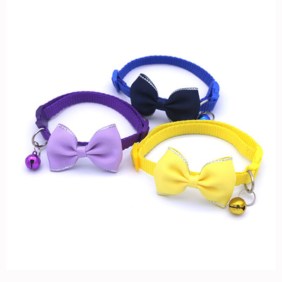 2021 New Pet Bow Bell Collar Cute Cat Collar Cross-Border For Pet Supplies Manufacturers Direct Sales details Picture