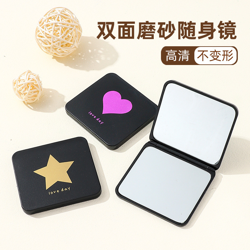 折叠镜子批发高颜值化妆小镜子随身便携折叠随身镜迷你diy化 妆镜