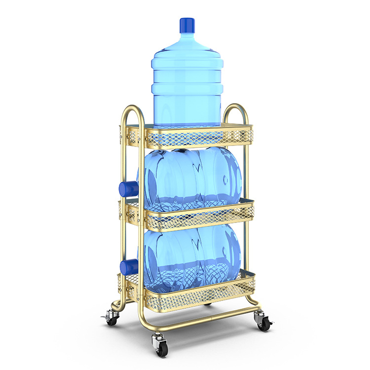 Floor To Floor Multi-Layer Storage Cart Kitchen Storage Rack Portable Household Trolley Pulley Mobile Storage Car Application Scenario