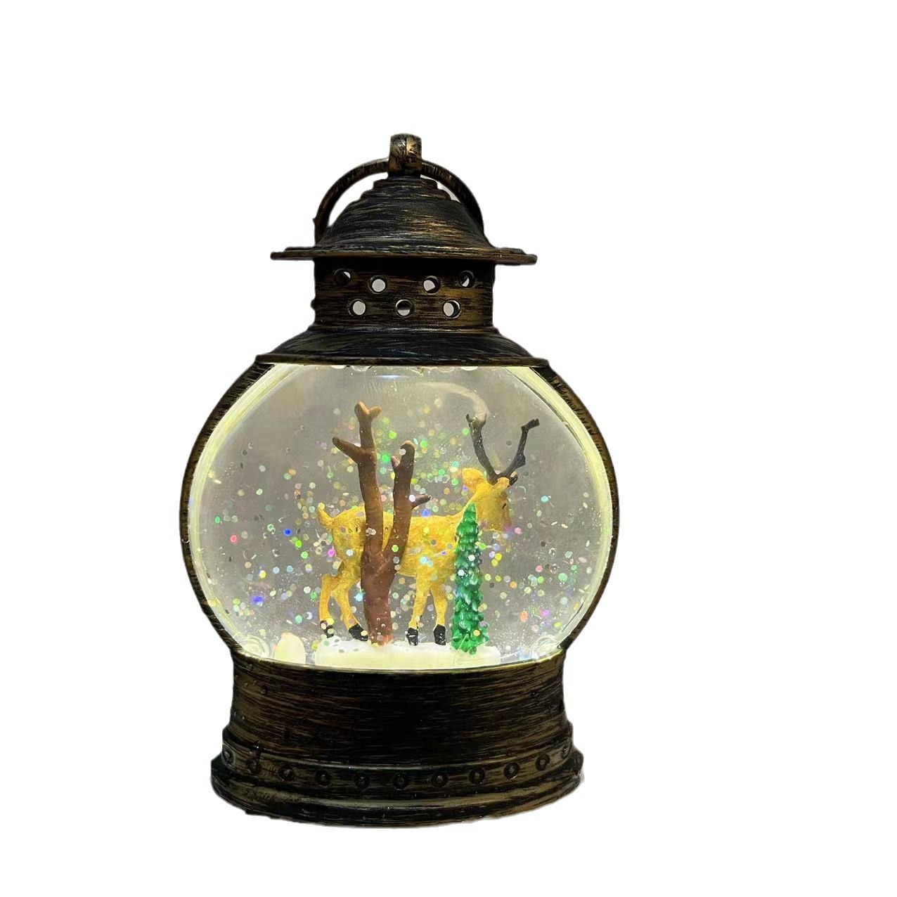Manufacturers Direct Sales Across The Border Christmas Burst Water Oval Horse Light Night Light Creative Gift Small Wind Lights Item Picture