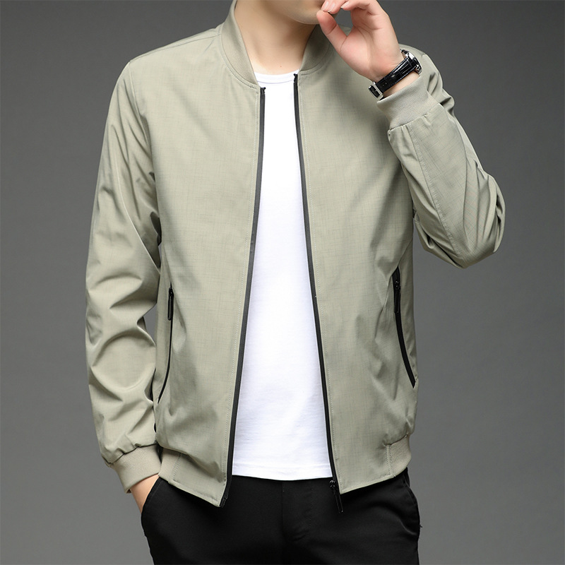 New men's jackets, men's spring and autumn coats, men's versatile casual tops, baseball jackets, business fit, large sizes, trendy Specification image