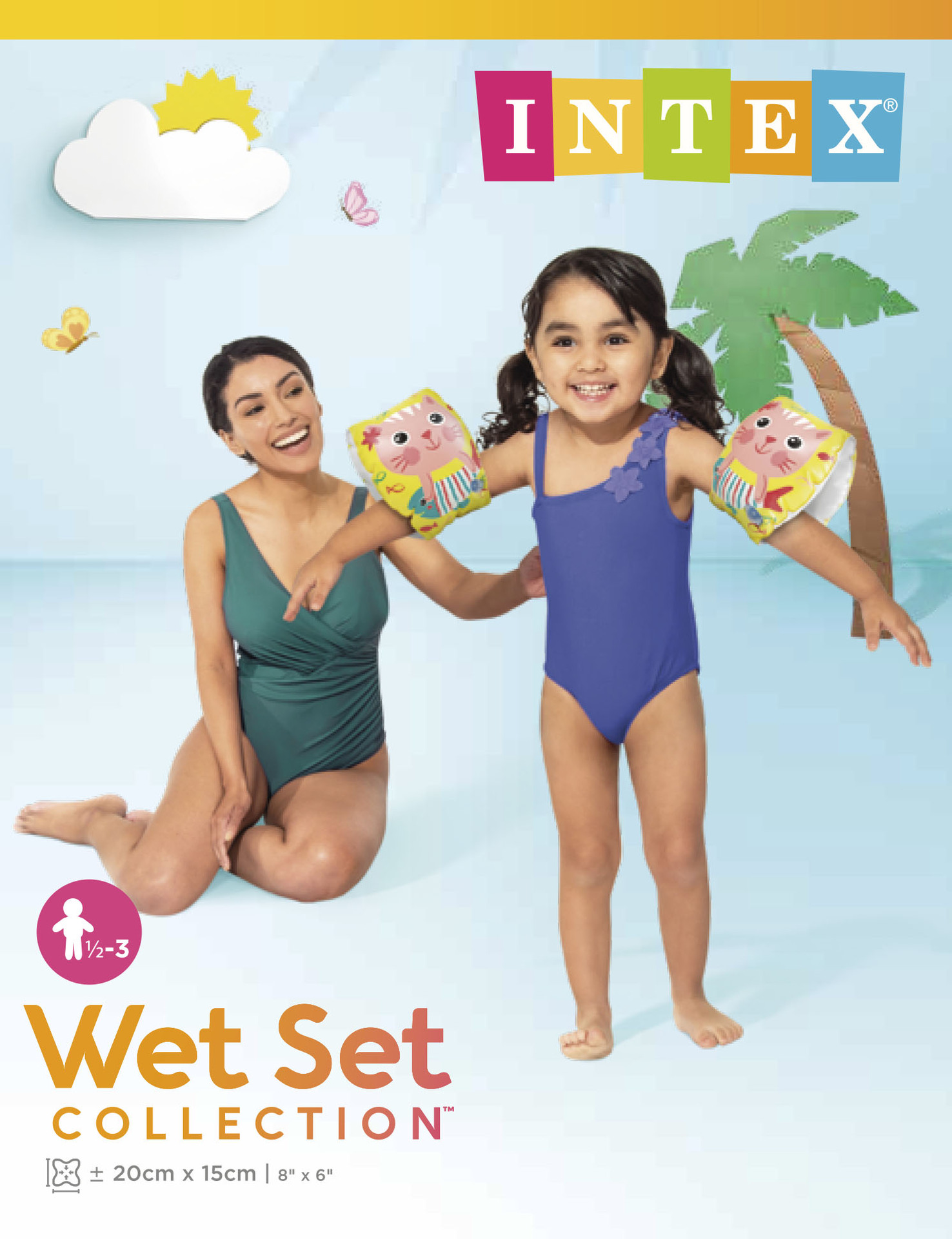 NTEX 56665 Children's inflatable swimming vest arm ring, big kids training water sleeve, baby pool buoyancy, armpit ring