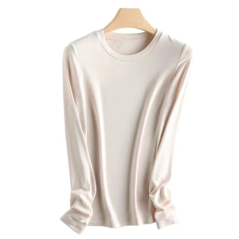 Meiyabi Wool Protein Autumn and Winter Warm and Heating top, no-iron, Slimming, pullovers, long-sleeved women's versatile base layer Item Picture