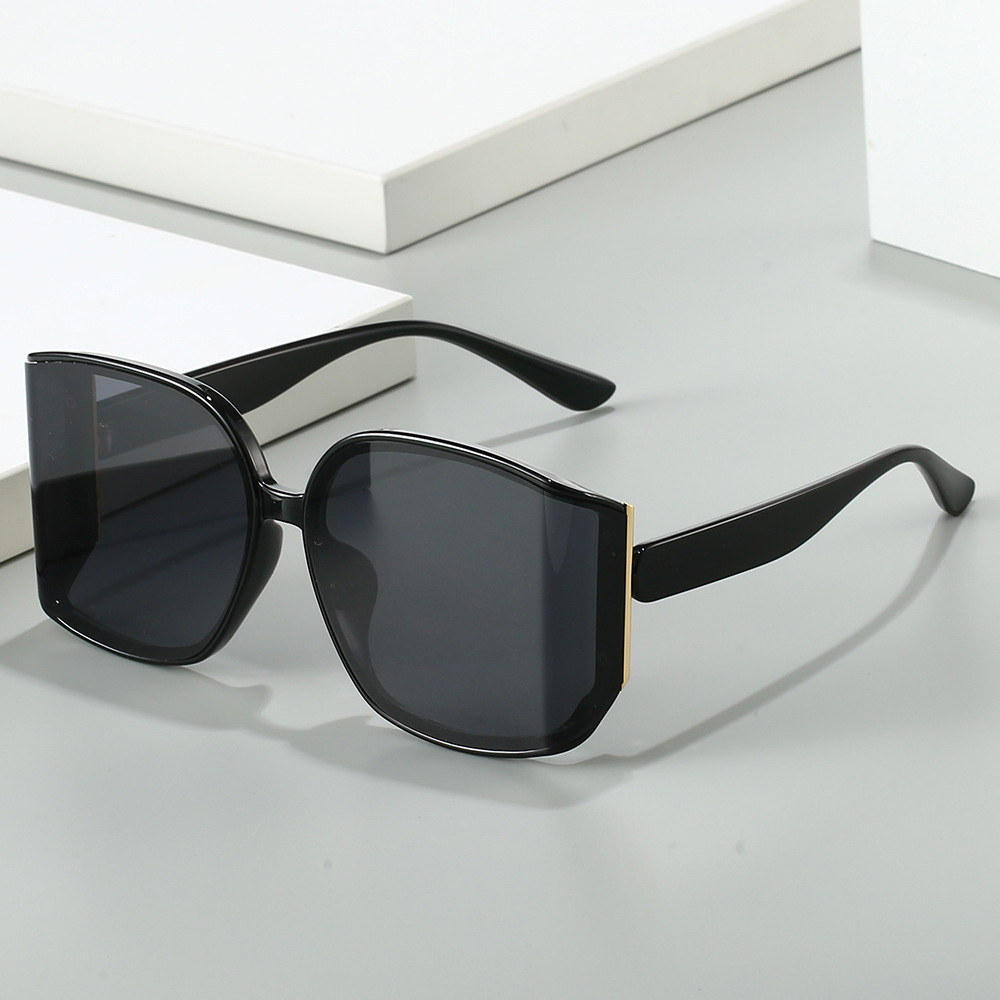 Fashionable large-frame multi-sided curved lens sunglasses, high-end European and American UV-resistant sunglasses, and personalized street style glasses Specification image