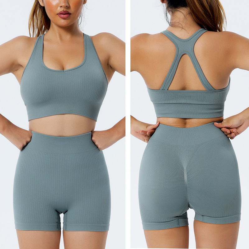Long-sleeved nylon yoga suit set, shockproof yoga vest for women, sports underwear, high-waisted fitness yoga pants Application Scenario