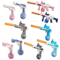 Cross-border new summer automatic electric desert eagle water gun with lights charging 1911 water toy