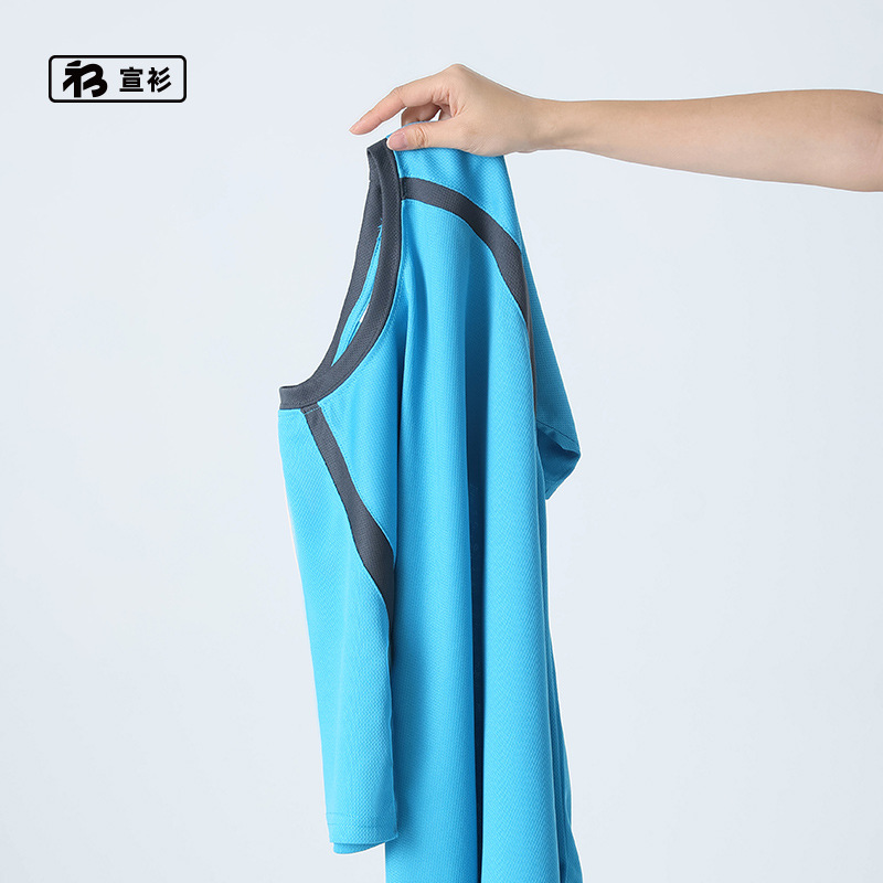 [Xuan Shan] Color-blocked summer quick-drying round-neck advertising T-shirt, work uniform, children's summer camp T-shirt with printed logo details Picture