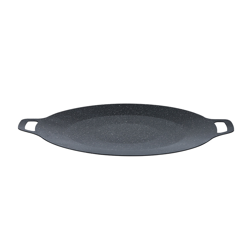 Outdoor tourmaline barbecue plate, non-stick barbecue plate, Korean-style commercial frying plate, teppanyaki induction cooker, household frying and grilling plate Item Picture