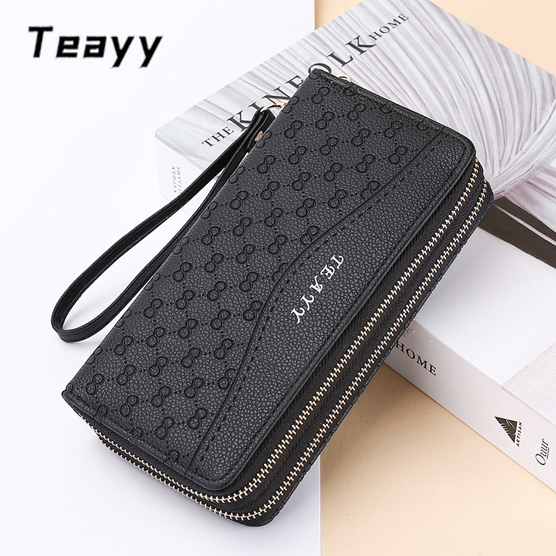 Ladies' wallets, long, simple and fashionable zipper bags, mobile phone clutch bags, mom bags, large-capacity wallets wholesale
