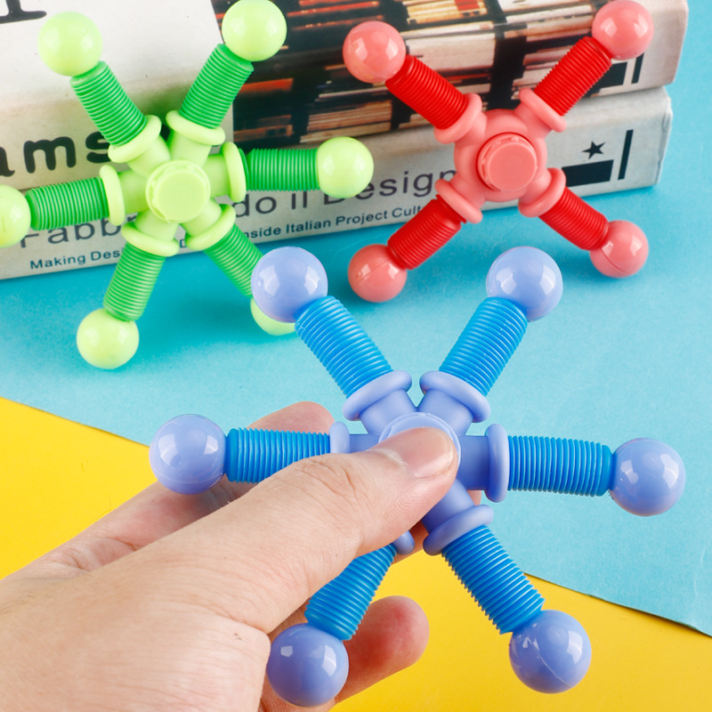 Douyin's best-selling versatile telescopic tube gyroscope cross-border intelligence fingertip rotating transformation gyroscope stress-relieving toy details Picture