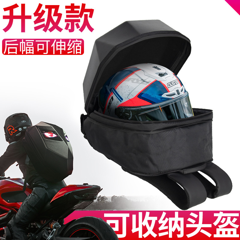 LOY Iron Man Backpack, LED motorcycle riding backpack, Illuminated eye bag, helmet motorcycle backpack Application Scenario