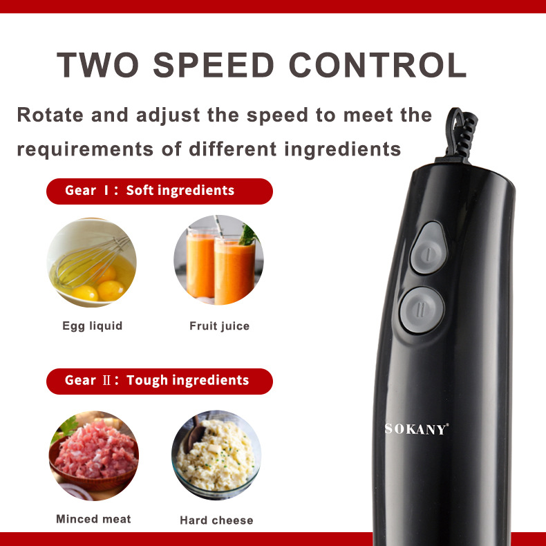 SOKANY1812 multi-functional meat grinder 4-in-1 for foreign trade, HAND BLENDER details Picture