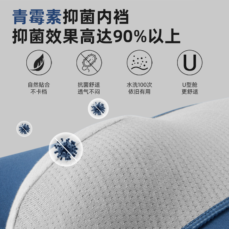 男士平角裤/平脚裤实物图