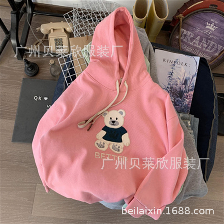 Wholesale of women's hooded sweatshirts, versatile hooded sweatshirts and miscellaneous coats for the 2022 autumn and winter export sales volume Specification image