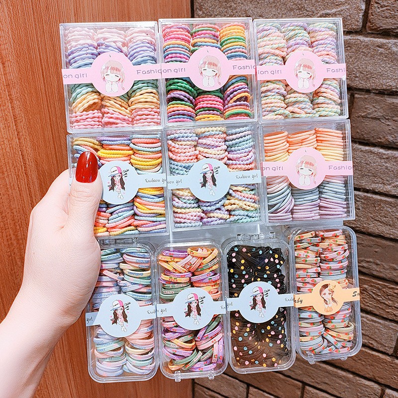 Baby Box Children's Headband Girl's Scrunchie Little Girl Rubber Band Baby Hair Does Not Hurt The Thumb Scrunchie
