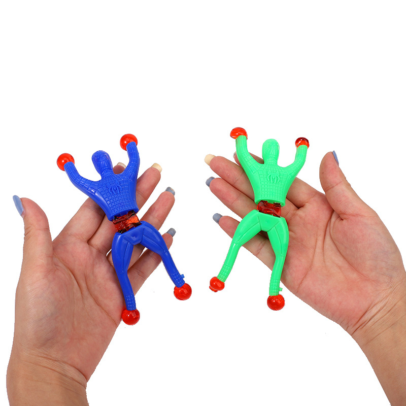 Wall-climbing Man, children's sticky Spider-Man, wall-climbing Spider-Man toy, sticky hand tool, creative little gadget details Picture