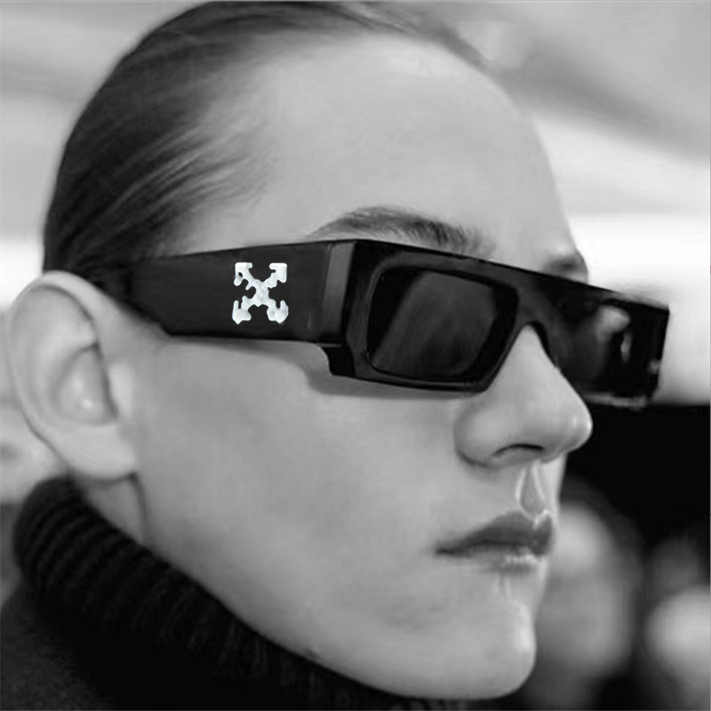 新款长方形小框欧美sunglasses太阳眼镜跨境X宽腿墨镜批发 太阳镜