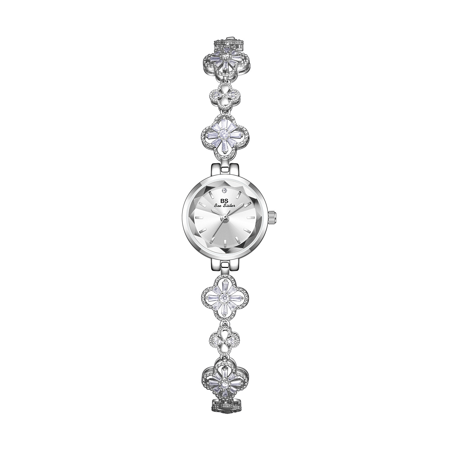 BS new best-selling watch manufacturer direct sales, foreign trade chain watch Lucky Zircon women's watch consignment, FA1676 Four-leaf Clover Item Picture