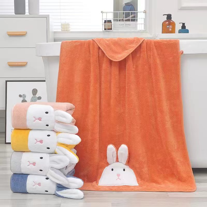 Sweet Coral Velvet Towel Cute Absorbent Bath Towel Than Pure Cotton Soft Student Home Adult Dormitory Set New Product