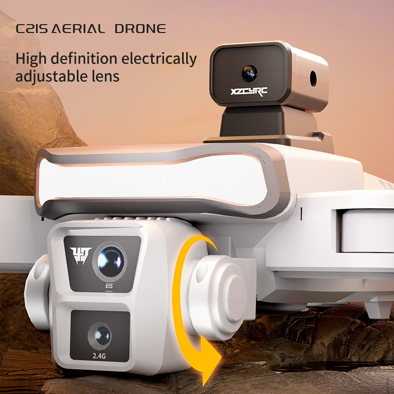 Cross-Border C21 Triple-Camera Aerial Photography Drone, Entry-Level High-Definition Camera, Ultra-Long Battery Life, Brushless Remote Control Aircraft Toy details Picture