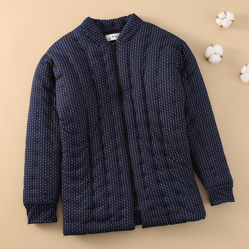 Pure handmade cotton cotton-padded clothes for men, the elderly, thick and warm, loose cotton-padded jackets for fathers and grandfathers, adult cotton-padded jackets for cold storage details Picture