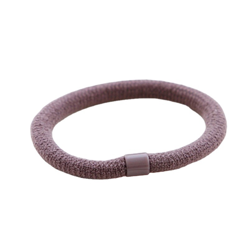 Factory wholesale 2-yuan store Korean version straight tube bead hair band, popular black, colorful thickened nylon mesh rubber band hair band Item Picture