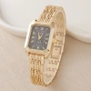 Cross-border best-selling bracelet women's watch: simple, fashionable and elegant small square watch for girls, light luxury steel band watch Specification image