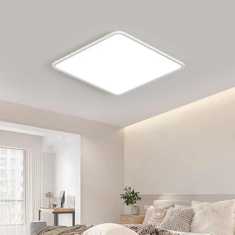 Full-spectrum eye-protecting LED ceiling lamp, rhombic crystal board, home decoration, living room, high-end feel, bedroom, modern lighting fixtures, Zhongshan details Picture