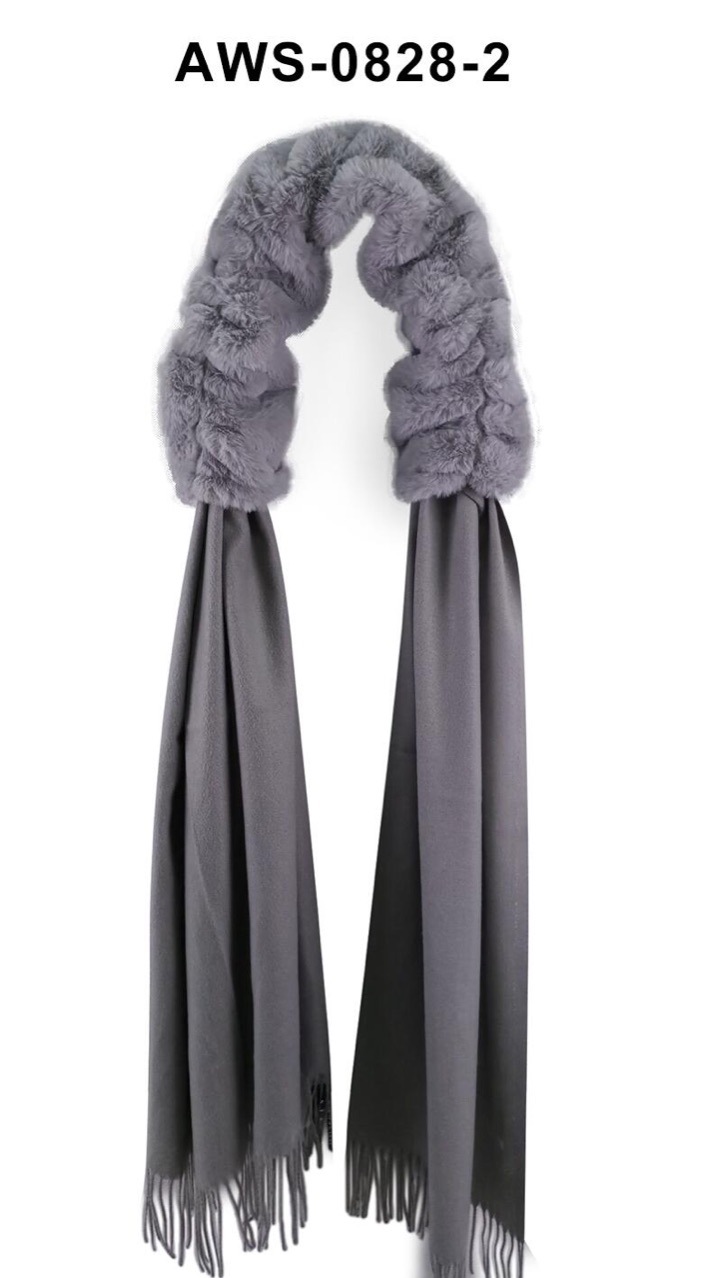 Autumn and winter woolen scarf and shawl made of rex rabbit fur, European and American style details Picture