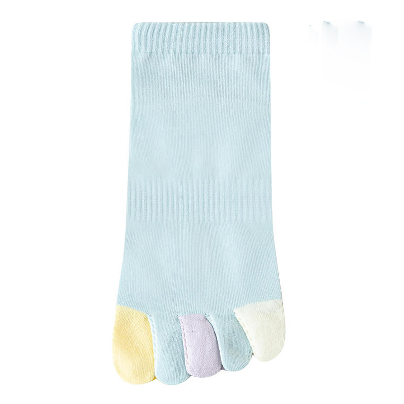 Five-finger socks for women, summer thin style for women, summer toe-separating candy-colored sweat-absorbing and anti-athlete short socks for women, spring and autumn style Item Picture