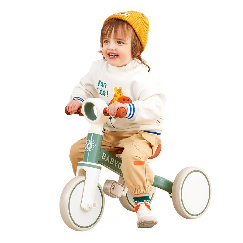 BabyGo儿童三轮车脚踏车遛娃神器多功能轻便自行车宝宝小孩平衡车详情图5
