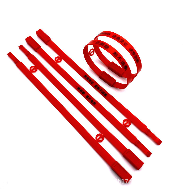 Disposable anti-counterfeiting label plastic seal, clothes, shoes and bags anti-tampering bag buckle tag anti-theft disassembly logistics container lead seal details Picture