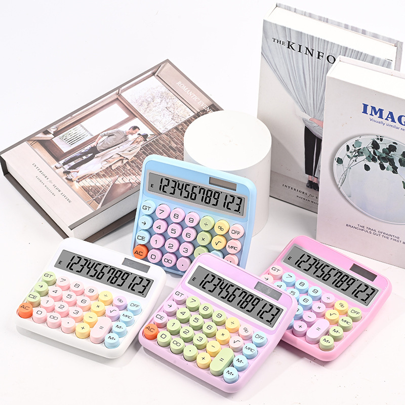 Dopamine calculator, colorful, cute, large size calculator, mechanical large keys, large screen, dedicated for office use and commercial purposes details Picture