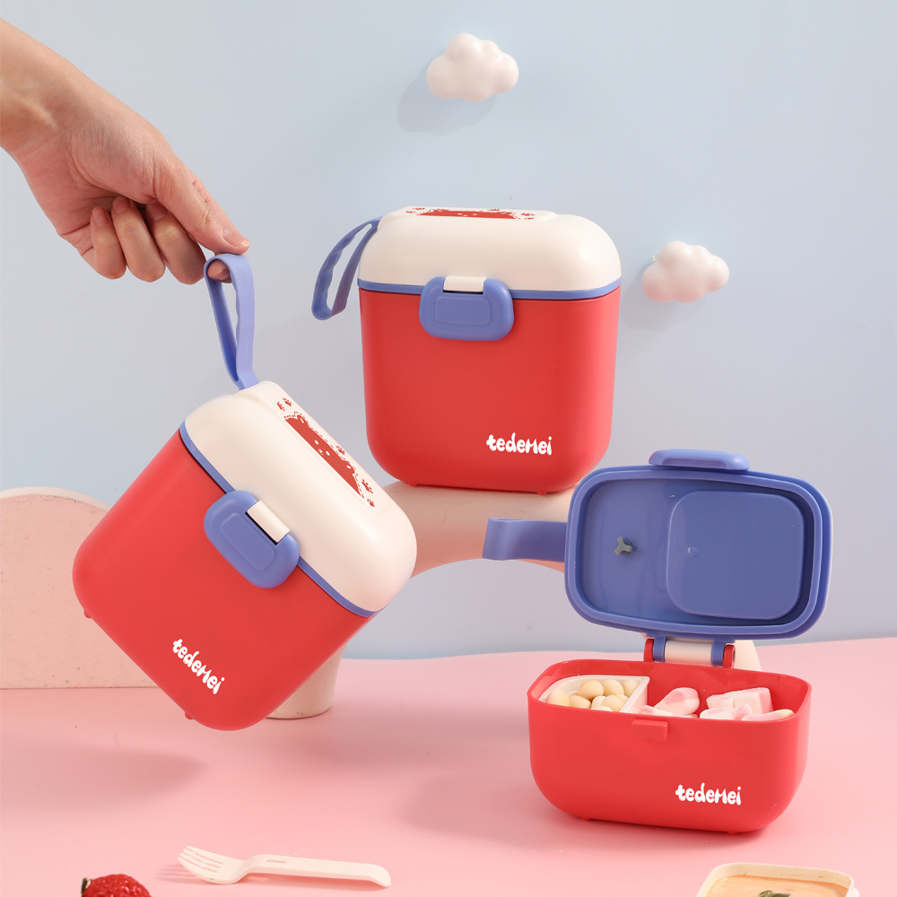 Source Factory compact sealed baby milk powder box Convenient food storage dispenser milk powder can snack box full figure
