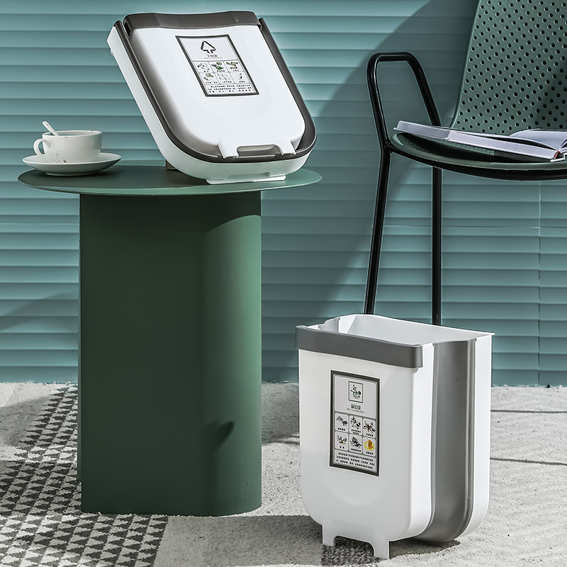 Wholesale of 2022 new household cabinet door wall-mounted creative large-capacity storage bins for kitchen hanging classified trash cans