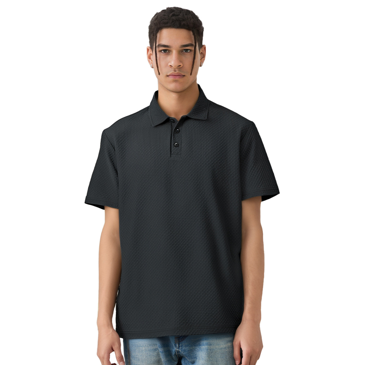 Light and thin breathable texture POLO shirt Specification image