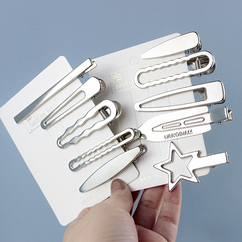 y2k hair clip Metal Sweet and Cool bangs hair clip Makeup hair accessory Forehead broken hair clip Simple clip 2023 New Style for women