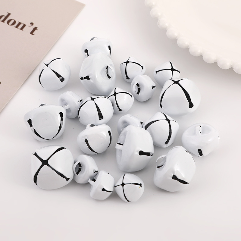 厂家直销/十字环保铃铛/真空镀亮光彩白底实物图