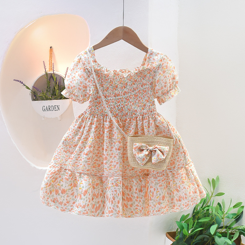 女童短袖连衣细节图