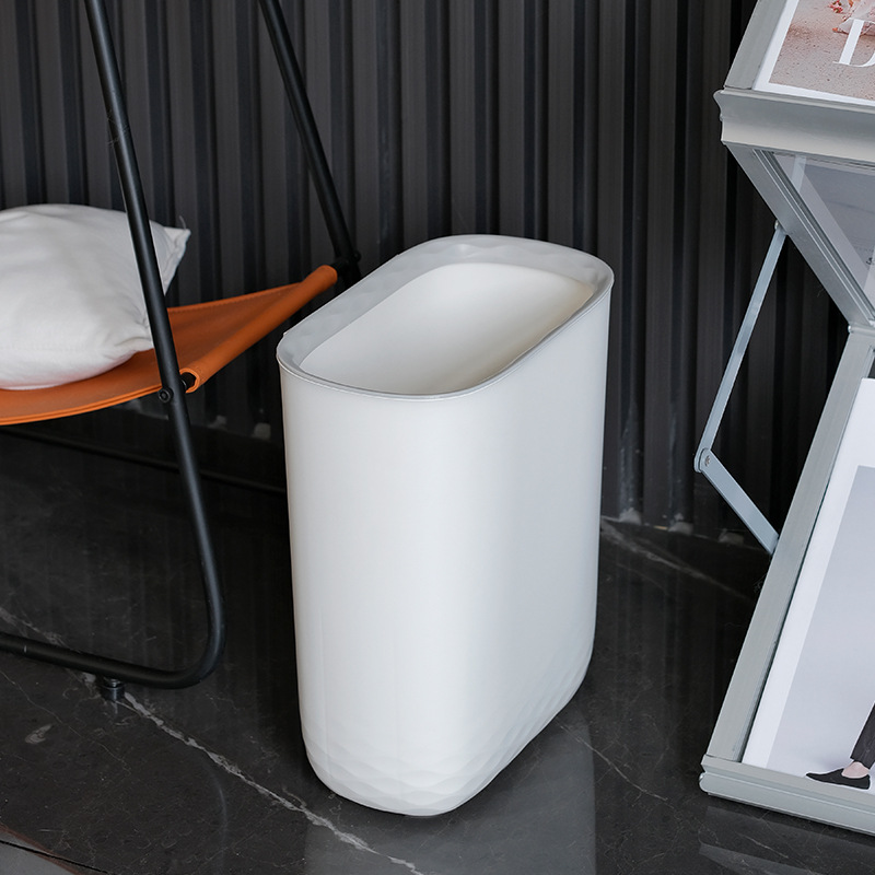Wholesale of creative Nordic-style household kitchen waste trash cans, wall-mounted suspended large-capacity crevice toilets and bathrooms Item Picture